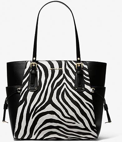 michael kors zebra print tote bag gwp|Voyager Small Zebra Printed Calf Hair Tote Bag .